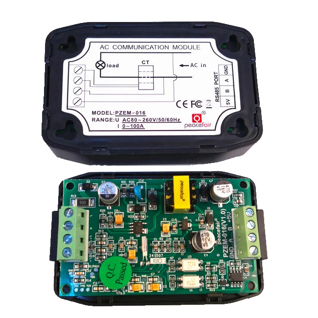 AC однофазный ватт счетчик энергии RS485 Modbus 220V 100A напряжение тока Частота коэффициент мощности кВтч метр с разделением CT& USB