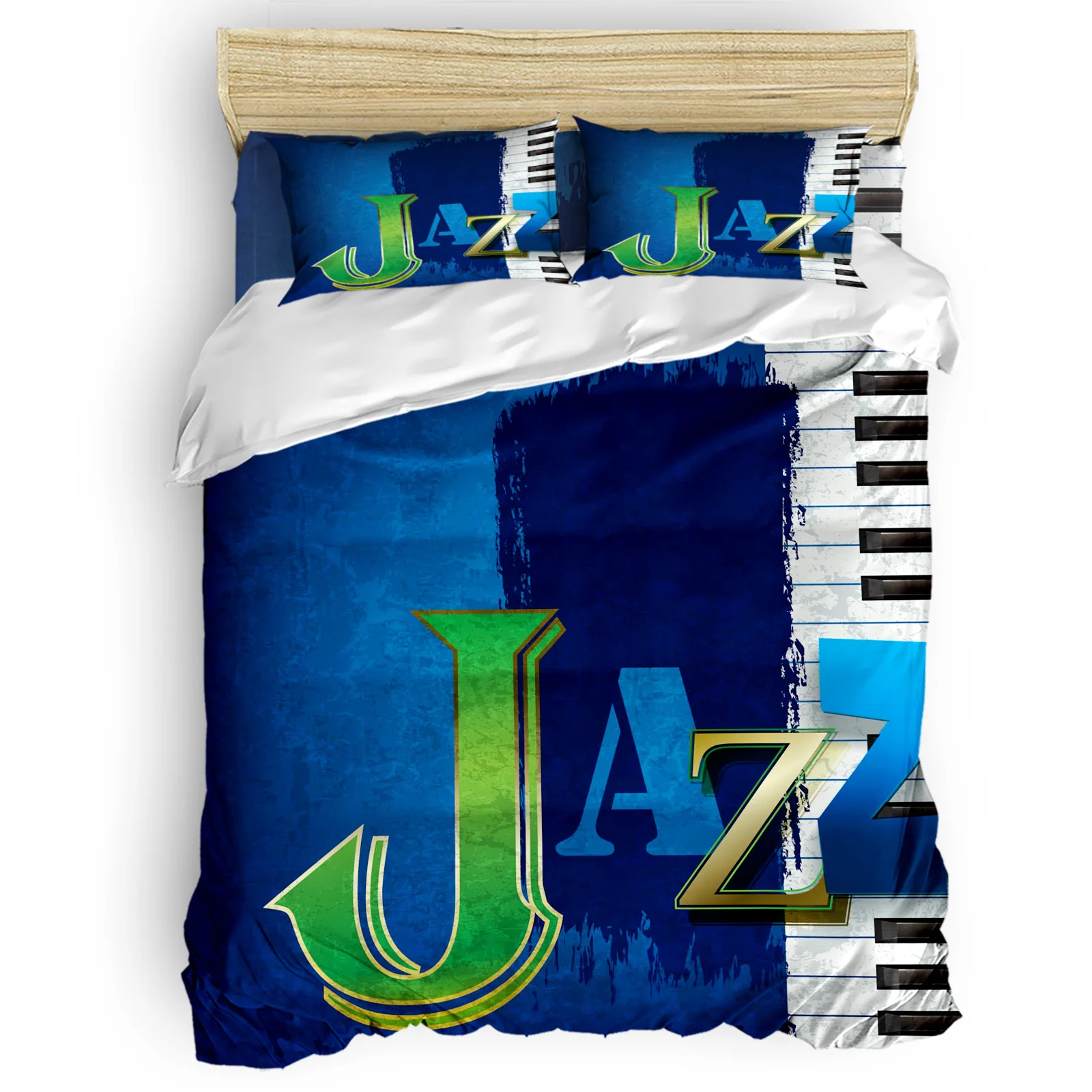 Saxophone Music Note Modern Bedding Set For Adult Kids Comforter Cloth Duvet Cover Nordic Bed Covers pink bedding Bedding Sets