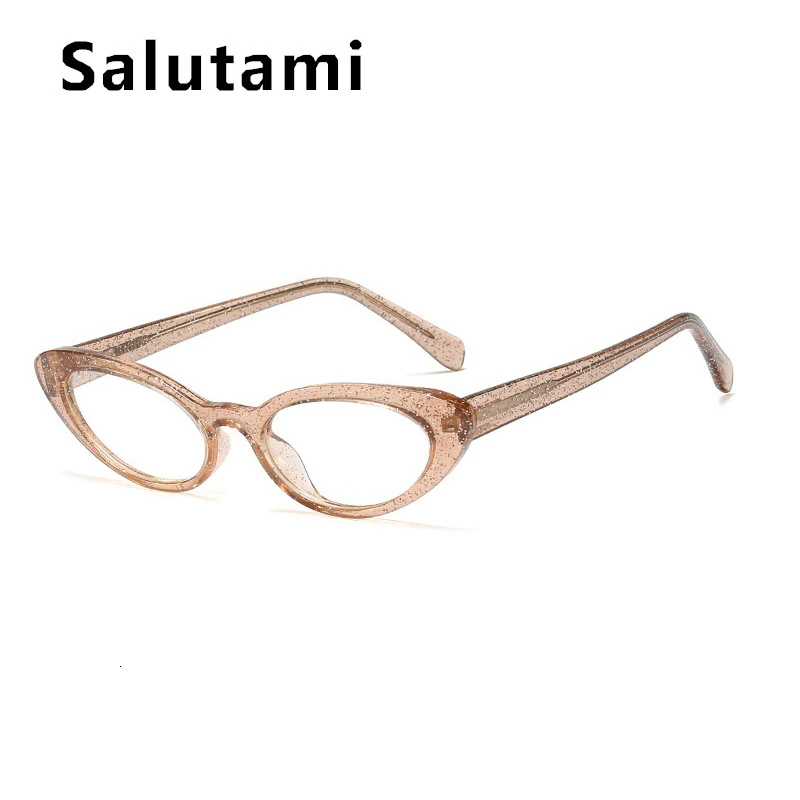 

TR90 Oval Crystal Clear Glasses Frame For Women Lxuury Brand Elegant Vintage Cat Eye Computer Shades Transprent Black Blue Red