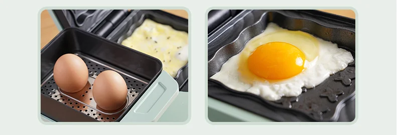 Description Picture 5 of item220V Household Electric Waffle Maker 4 In 1 Non-stick Home Breakfast Machine Bread Cake Baking Machine Frying Pan With 3 Plates