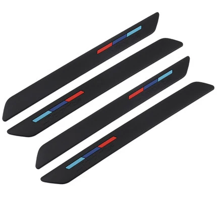 Black 4PCS Универсальный автомобильный протектор переднего и заднего бампера, угловая Защита от царапин, резиновая черная Автомобильная накладка на бампер, защитный клей - Цвет: Black 4PCS