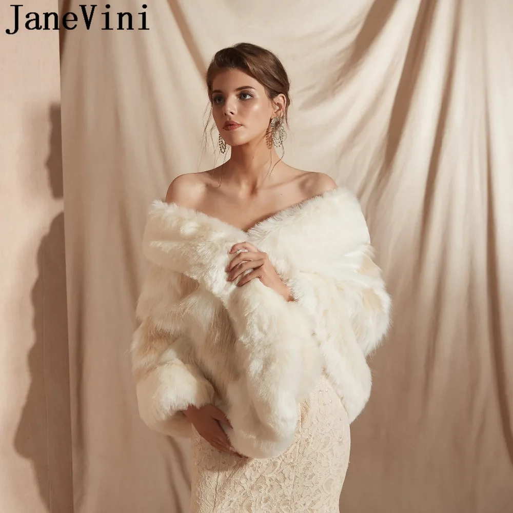 JaneVini, свадебная шаль, искусственный мех, накидка, вечернее платье, болеро, свадебное меховое пальто, палантин, женские кейпы, болеро, Etole, шикарные вечерние куртки