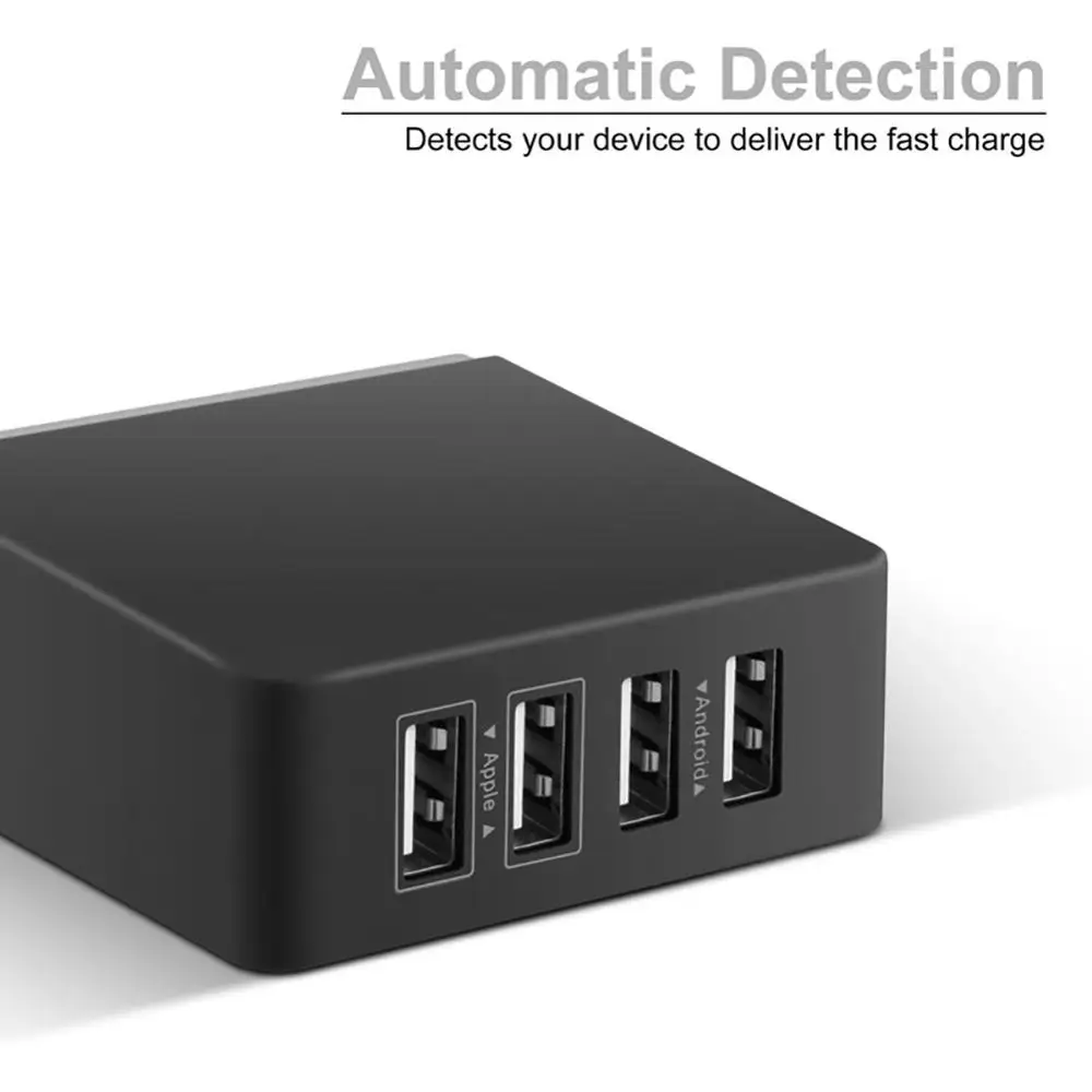 Адаптер для путешествий с 4 портами USB вилка настенное зарядное устройство Универсальный адаптер штепсельная вилка США для мобильного телефона настольное зарядное устройство для iPhone xiaomi samsung