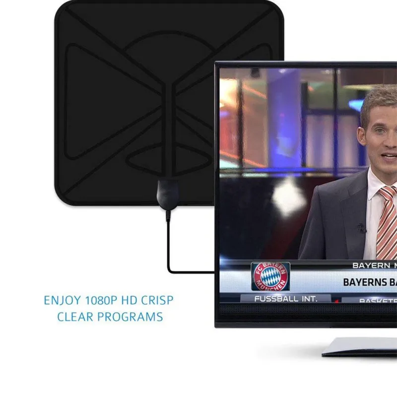 Модная ТВ антенна Freeview с усилителем сигнала 1680 милей внутренняя HDTV антенна 4K HD разрешение