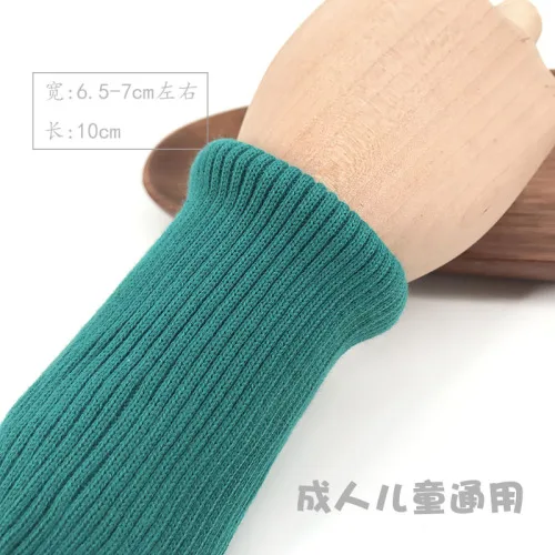 Хлопчатобумажная Трикотажная ребристая Ткань для шитья одежды для рукоделия, эластичная Резьбовая окантовка, нижний воротник, брюки, куртка, аксессуары - Цвет: Emerald green