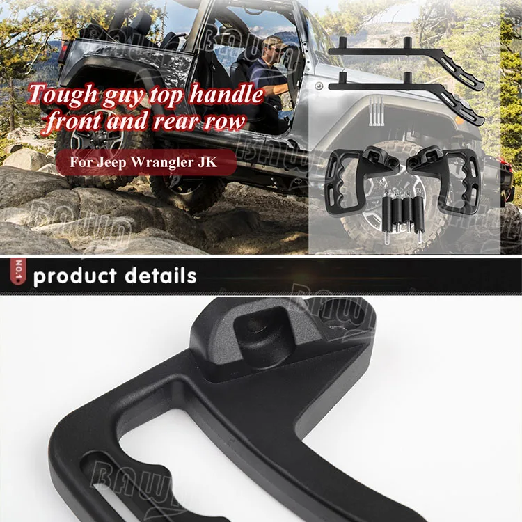 BAWA автомобильные подлокотники для Jeep Wrangler JK 2007- Авто Передние Задние ручки для Jeep Wrangler JK аксессуары для интерьера