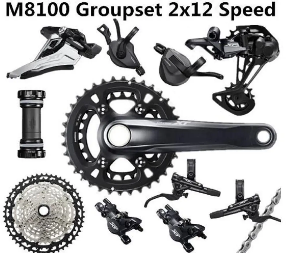 SHIMANO-OEM DEORE XT M8100 комплект 2*12S 24S MTB велосипед 170 мм 175 мм M8100 тормоз