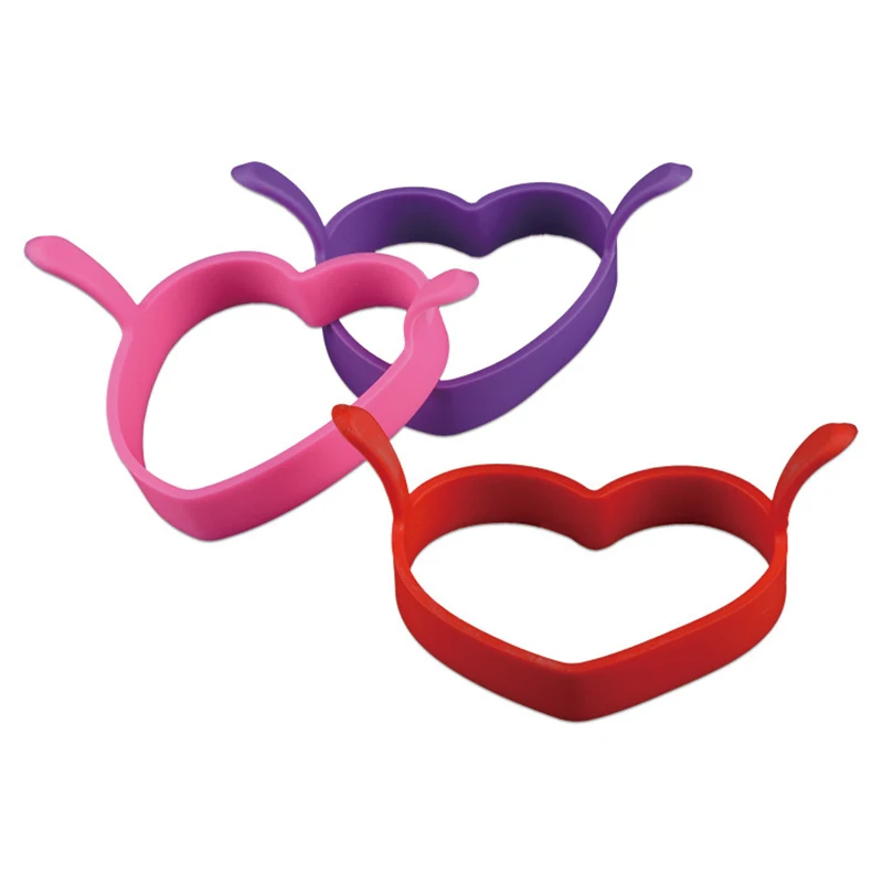 Random Color Creative Heart shape Silicone Egg Tools Pancake Mold Fried Egg Mold Eggs Cooking Tools Rings Egg Mold Kitchen яйцо Tools Random - Цвет: Random Color