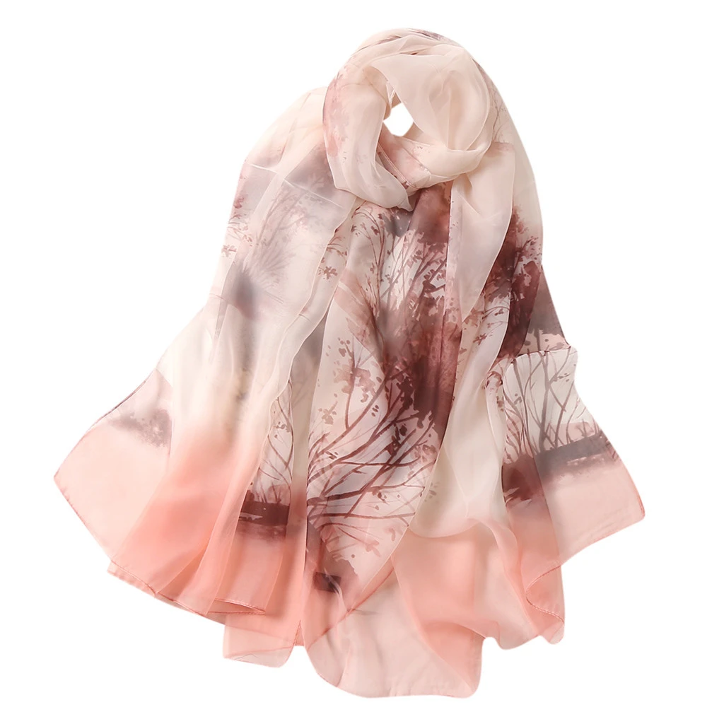 2019 New Women Fashion Spring Autumn Silk Scarfs Square Polyester Scarves Print Flowers Shawl Summer Shawls Hijabs 919
