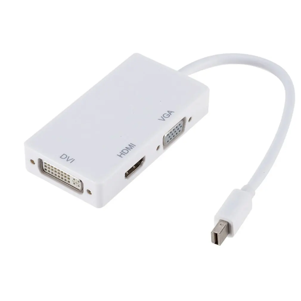 3в1 мини дисплей порт DP Thunderbolt к DVI VGA HDMI адаптер для Apple MacBook черный белый аксессуары