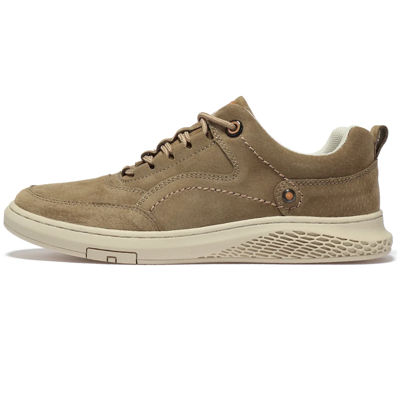 Brown Shoes VESONAL/брендовая Винтажная Майка для скейтбординга, Мужская обувь для взрослых, Осенние качественные модные кроссовки из натуральной кожи, мужская обувь - Цвет: Brown Shoes