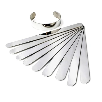 

10 Pieces of Bracelet Blank 5/8 Inch Stainless Steel Bracelet Blank DIY Cuff Bracelet Bracelet Blank