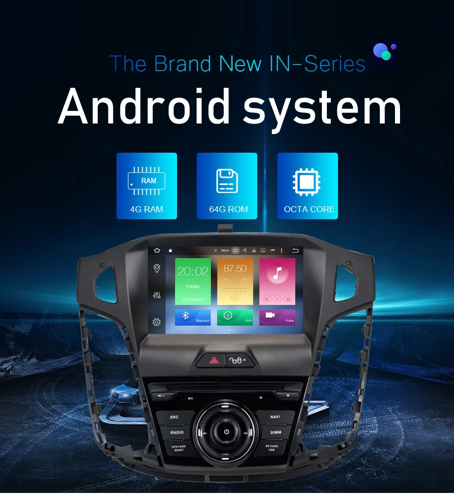 Clearance Android 9.0 Car Radio DVD Player For Ford Focus 2011 2012 2013 2014 Audio GPS Multimedia Navigation WIFI Bluetooth Video Stereo 0