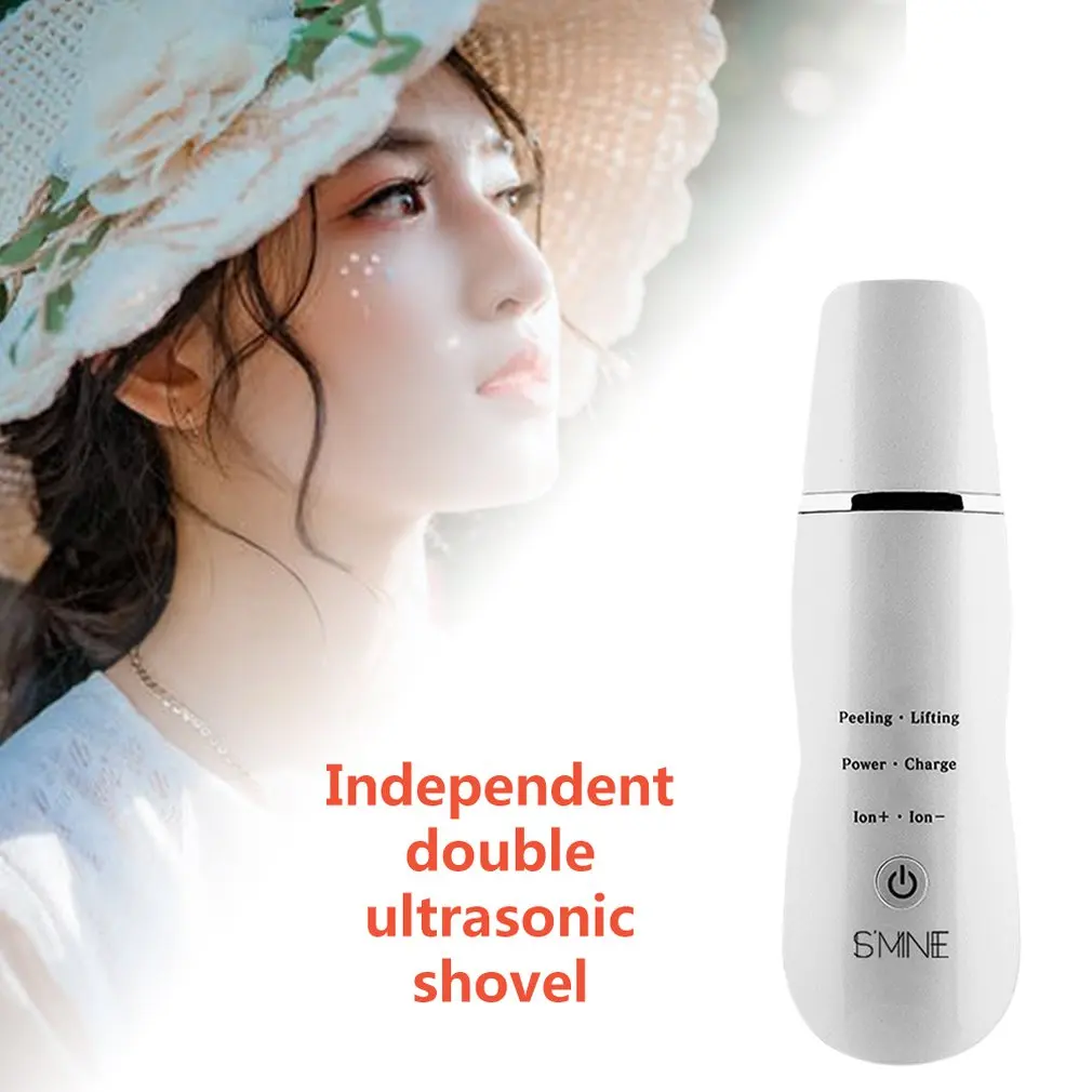  Independent Double Ultrasonic Shovel Clean Pore To Remove Blackhead Makeup Removal Cleaning Dirt Re