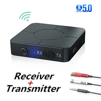 

Upgraded Bluetooth 5.0 Audio Transmitter Receiver USB Dongle Music Wireless Adapter RCA 3.5mm AUX Jack For Car PC TV Headphones
