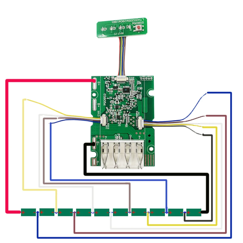 10*18650 Version Batterie-Kunststoffgehäuse Ladeschutz-Leiterplatte PCB für GreenWorks 40V Rasenmäher Trimmer Grasschneider – Detail 3