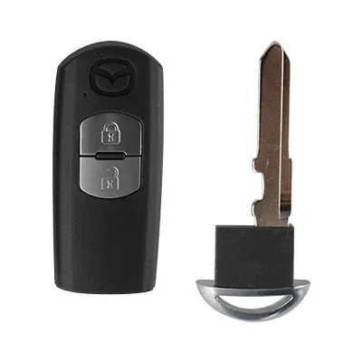 Okeytech 2/3 кнопка ключ дистанционного управления Fob Shell для Mazda X-5 Summit Axela Atenza M3 M6 автоматическое дистанционное управление ключ с Uncut Blade - Цвет: Черный