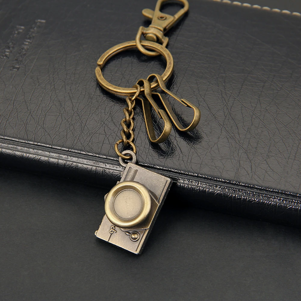 Модные мини ретро бронзовые металлические автомобильные брелки для ключей с