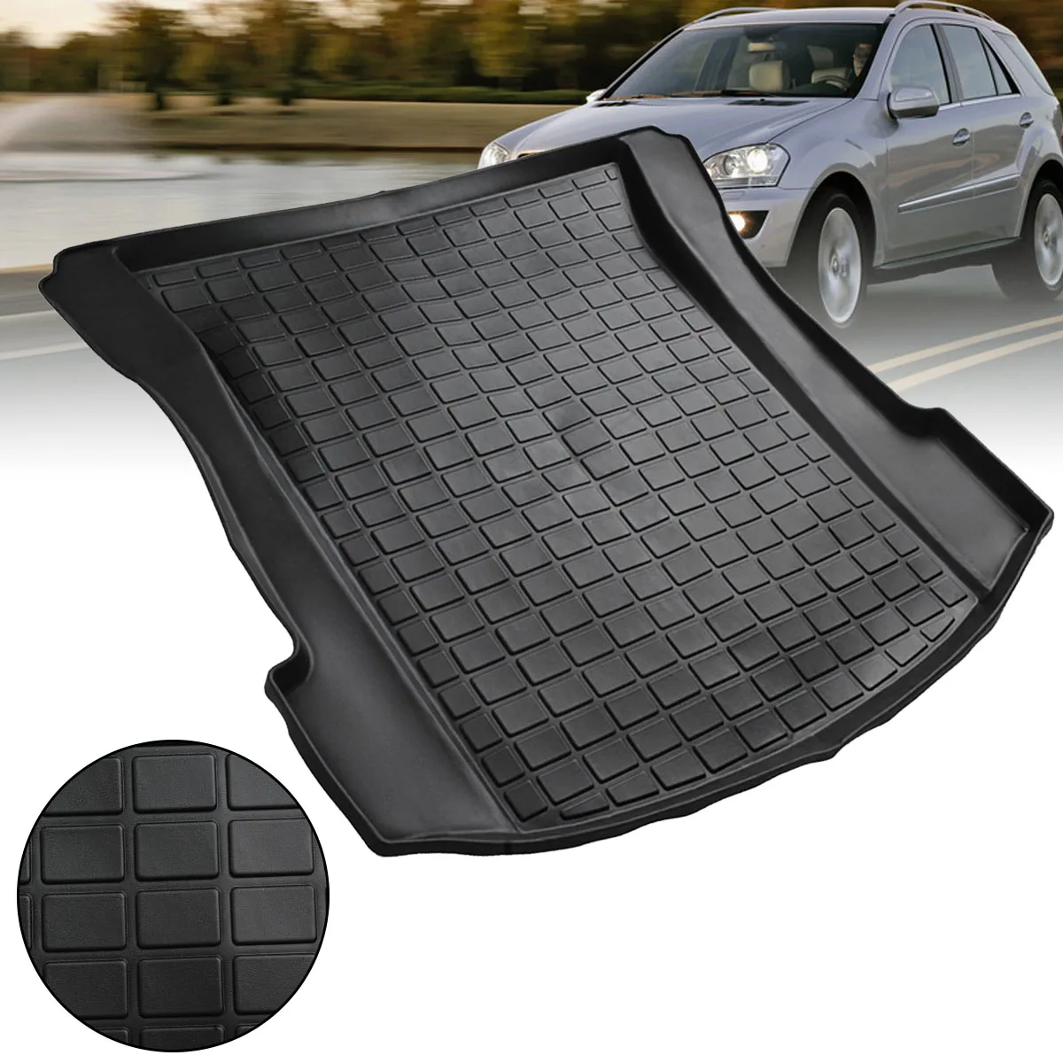

Mayitr 1pc Black TPE Trunk Floor Durable TPE Mat Cargo Liner Rear Cargo Tray For Tesla Model 3 DIY Accessories