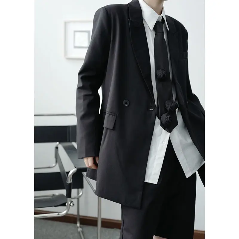

Korean Blazer Men's Fashion Solid Color Business Casual Dress Jacket Men Streetwear Wild Loose Suit Jacket Mens Autumn