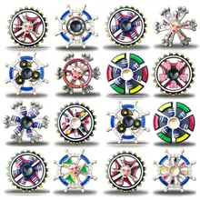 Double-decker Dito Spinner Tri Croce Fidget Spinner Metallo Spinner Giocattolo EDC Stuffer per il Capretto/Giocattoli Per Adulti Commercio All'ingrosso spinner Gyro