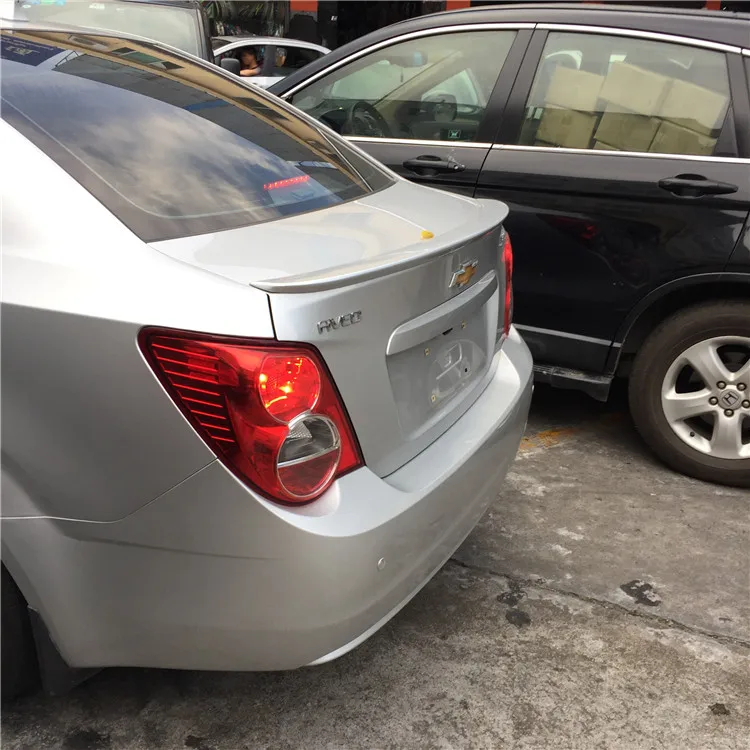 Car Styling ABS Plastic Unpainted Color Rear Spoiler Tail Trunk Boot Lip Wing For Chevrolet Aveo 2011-2013 | Автомобили и