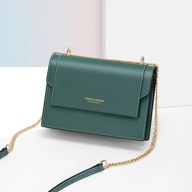 Cnoles Green Designers Genuine Leather Handbag 2