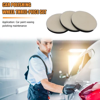 

3Pc 5 Inch Wool Polishing Pad For Polisher Machine Waxing Polishing Buffing Car Paint Care Polisher Pads For Car Polisher