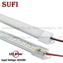 5 шт. ac 220v светодиодный жесткой полосы водителя 20 Вт, 30 Вт/40/50/60 см SMD2835 светодиодный свет бар не нужен Блок Набор «сделай сам» для Кухня свет лампа подсветки