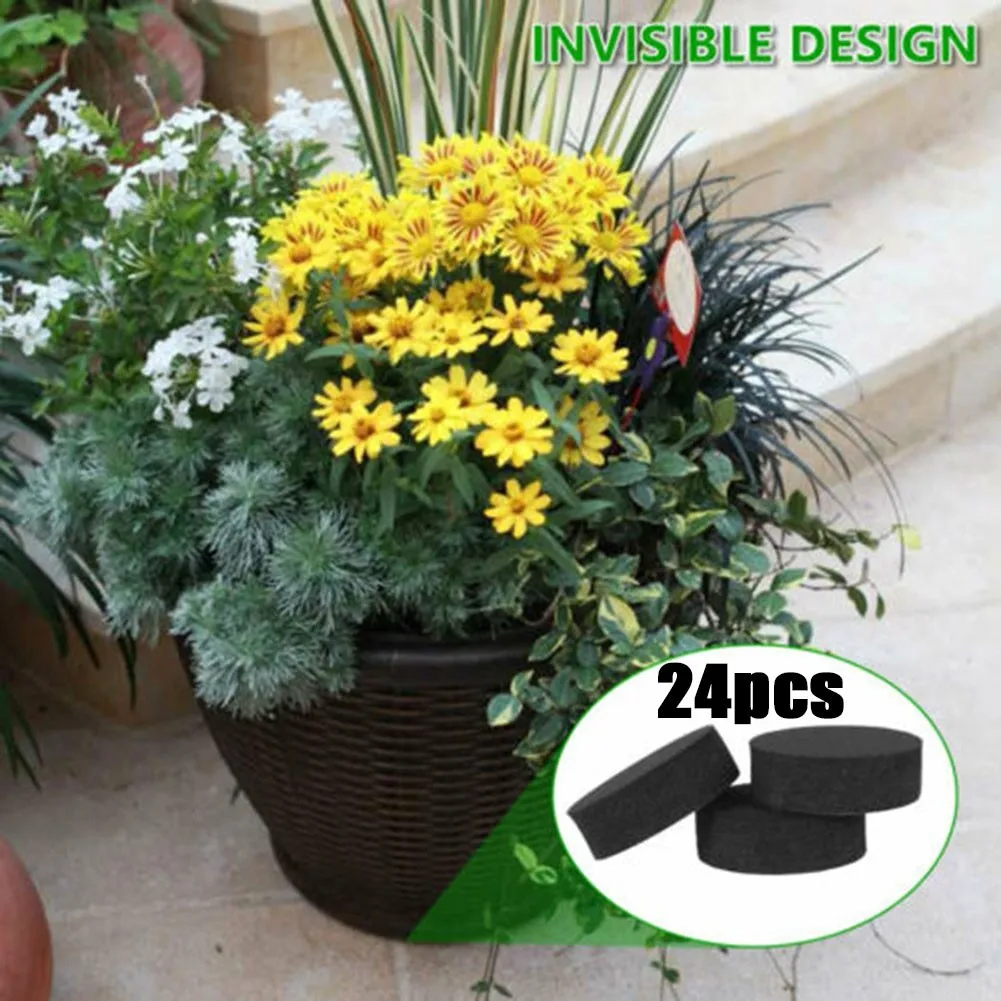 Garden Pot Feet Flowerpot Gasket 24 Pcs 5cm In Diameter Black Environmental EVA | Дом и сад