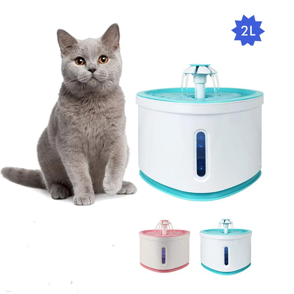 

2.0L Automatic Cat Water Fountain Pets Water Dispenser Large Spring Drinking Bowl Dog Cat Automatic Feeder Drink Filter with USB