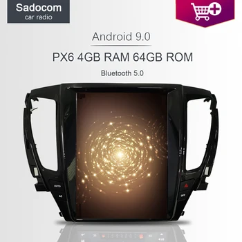 

PX6 Tesla 12.1" Android 9.0 For mitsubishi Pajero Sport L200 2017-2018 Car DVD Player Car Radio Multimedia Navigation autoradio