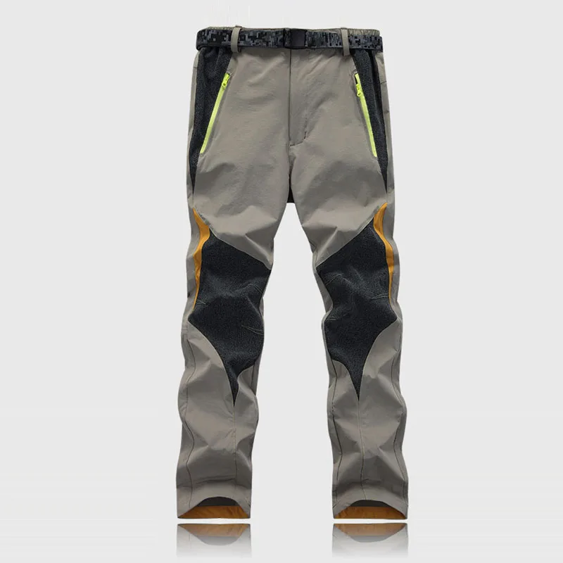 Самые популярные мужские летние уличные эластичные быстросохнущие походные брюки-карго с защитой коленей - Цвет: Хаки