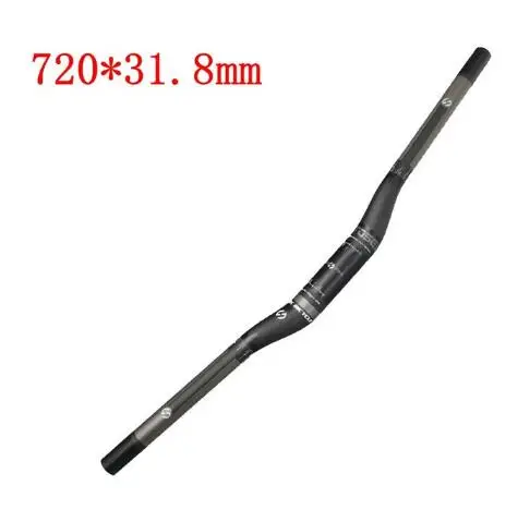 Manillar de bicicleta de carbono TOSEEK, manillar de bicicleta de montauna, plano/de elevación, manillar de bicicleta 620-740 мм - Цвет: 720mm