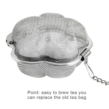 

Stainless Steel Teapot Tea Strainer Ball Shape Mesh Tea Infuser Filter Reusable Tea Bag Spice Tea Tool Accessories