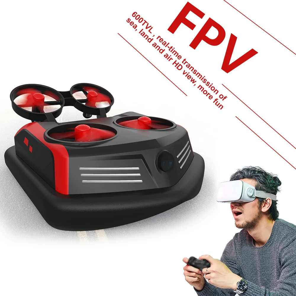 S200 мини Радиоуправляемый Дрон 600TVL FPV 3в1 режим переключаемый водонепроницаемый на воздушной подушке одна кнопка переворачивающийся сигнал низкого давления радиоуправляемые игрушки