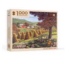 

22 Designs Wooden Puzzle 1000 Pieces Landscape Rural Jigsaw Toy Delicate Box Gift Boys Girls Brain Game Fun Wholesale Party Item