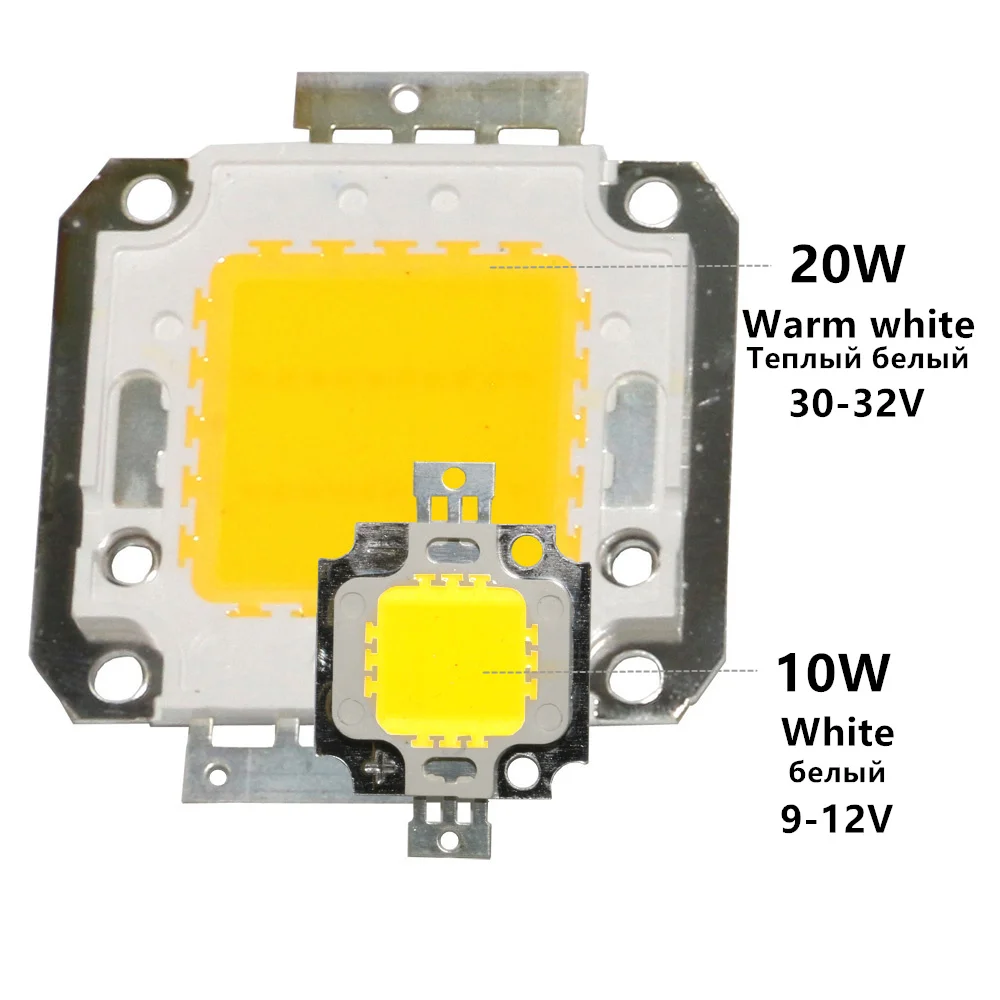 LED Beads Chip 10W 20W 30W 50W 70W 100W High Brightness COB Chip White WarmWhite for DIY Flood Light Spotlight