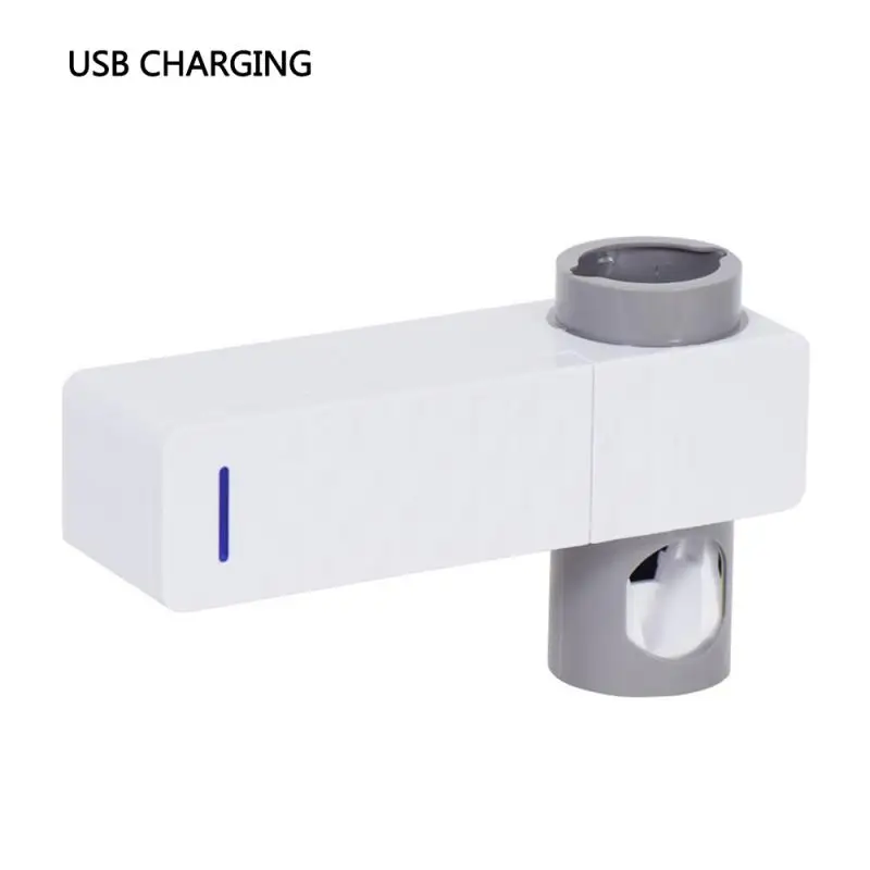 USB charging Перфорация бытовой всасывания стены 2-в-1 УФ стерилизатор зубных щеток Зубная щётка Держатель автоматический дозатор зубной пасты бытовые ультразвуковая ванна - Цвет: USB charging