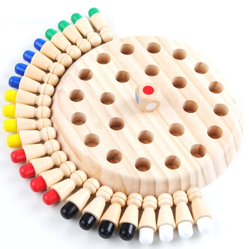 

Kids party game Wooden Memory Match Stick Chess Game Fun Block Board Game Educational Color Cognitive Ability Toy for Children