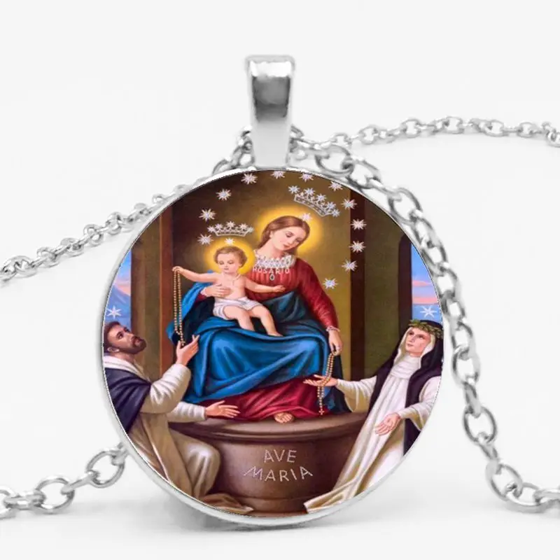 Цепочка с подвеской в виде католической Марии Мадонны|Ожерелья подвеской| |