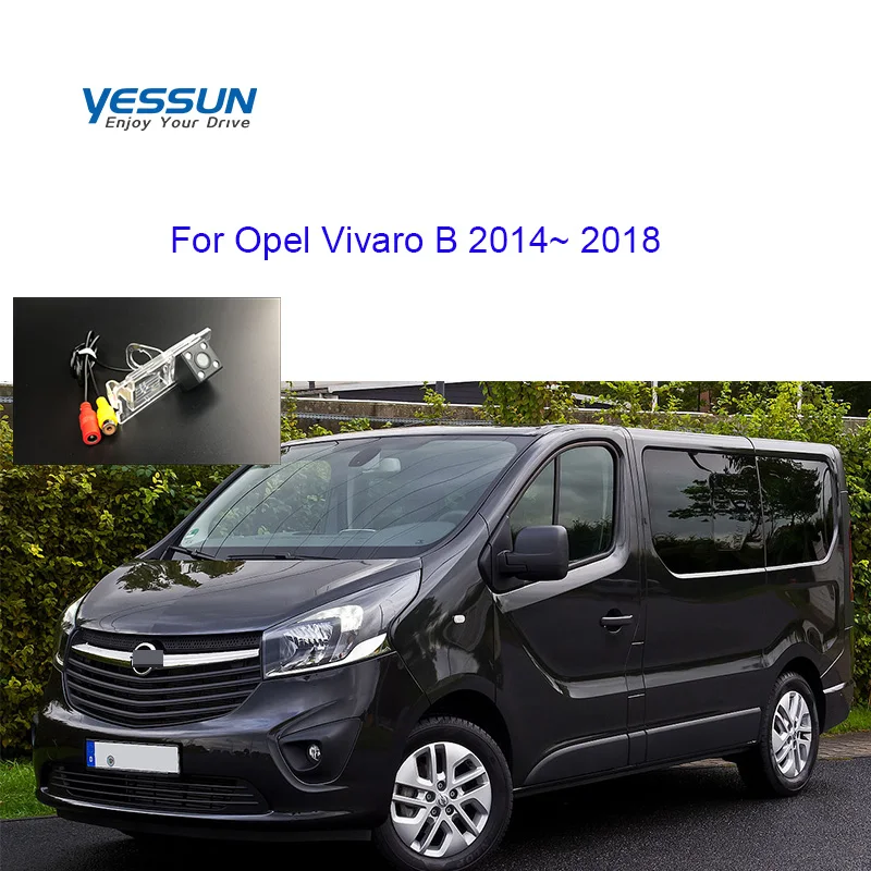 Yessun-Caméra de recul pour voiture Opel Vivaro B X82, HD, CCD, plaque  d'immatriculation, sauvegarde, recul, 2014, 2015, 2016, 2017, 2018