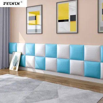 

Rectangular mosaic pattern bedside tatami soft bag wall children's anti-collision bumper protective pad creative wall stickers