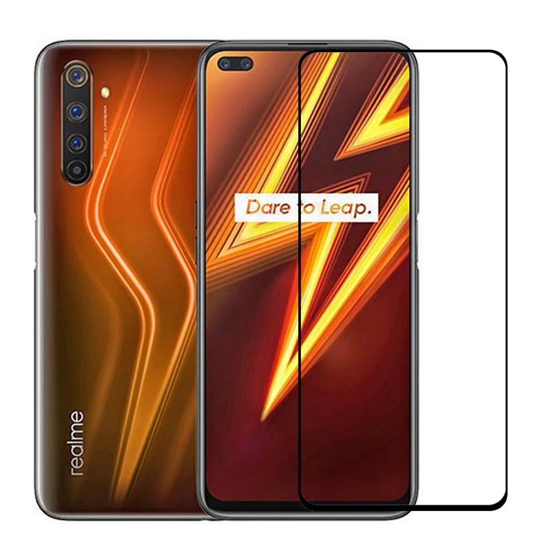2 шт. Защита экрана для OPPO Realme 6 Pro закаленное стекло HD полное покрытие клеевая