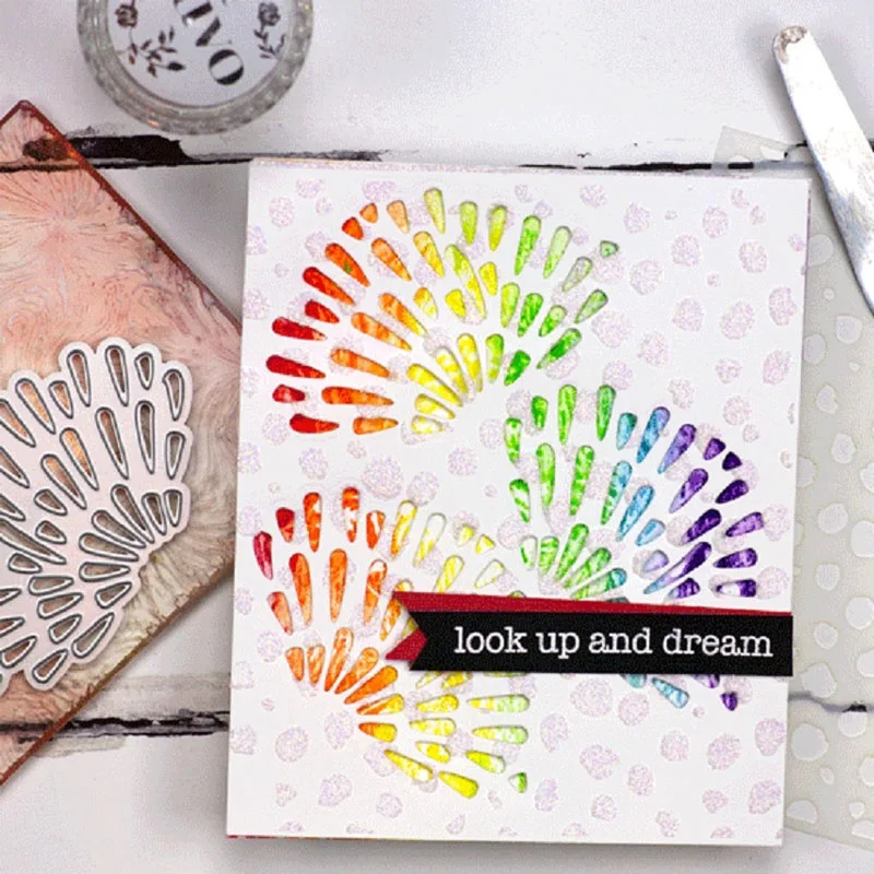 Форма ракушки с каплями воды металлические трафареты для резки сделай сам