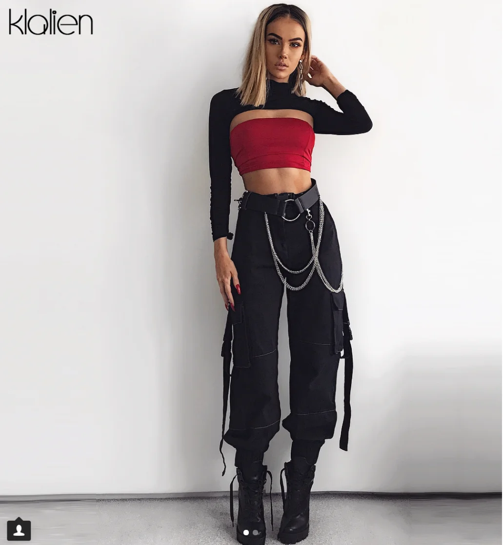 KLALIEN 2019 New Cool Clothing Ms. Hip Hop Street Pants Casual Jogging High  Waist Loose Female Trousers Fashion Ladies Pants|Pants & Capris| -  AliExpress