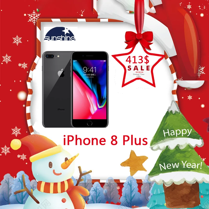 APPLE iPhone 8 Plus 3GB 64GB Unlocked Original Used Mobile phone Cell
phones 3GB RAM 64/256GB ROM 5.5' 12.0 MP iOS Hexa-core