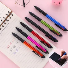Stylo à bille multicolore 3 en 1, stylo à bille à encre bleue/noire/rouge, fournitures d'écriture pour l'école et le bureau, stylo multifonction de couleur créative