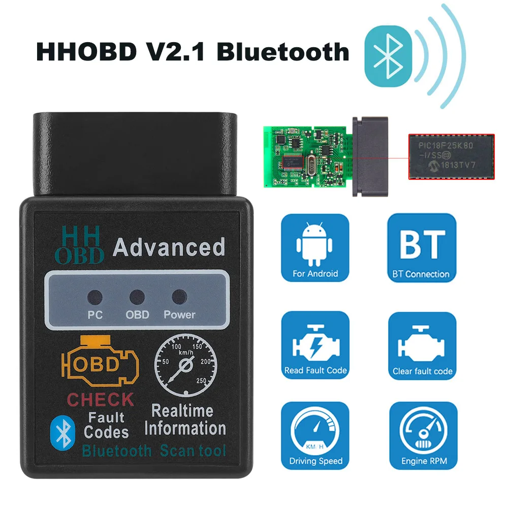 

Bluetooth Car Diagnostic Tool Scanner OBD2 ELM327 V2.1 For Chevrolet Buick Opel Cadillac GMC Daewoo Equinox Camaro Regal Astra
