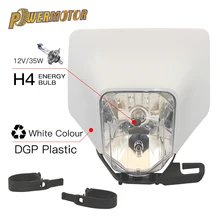 Universal Motorcycle Headlight Head Light Motorcycle Lamp Light For KTM Headlight SMR EXC XC XCF XCW Bike Headlight With H4 Bulb